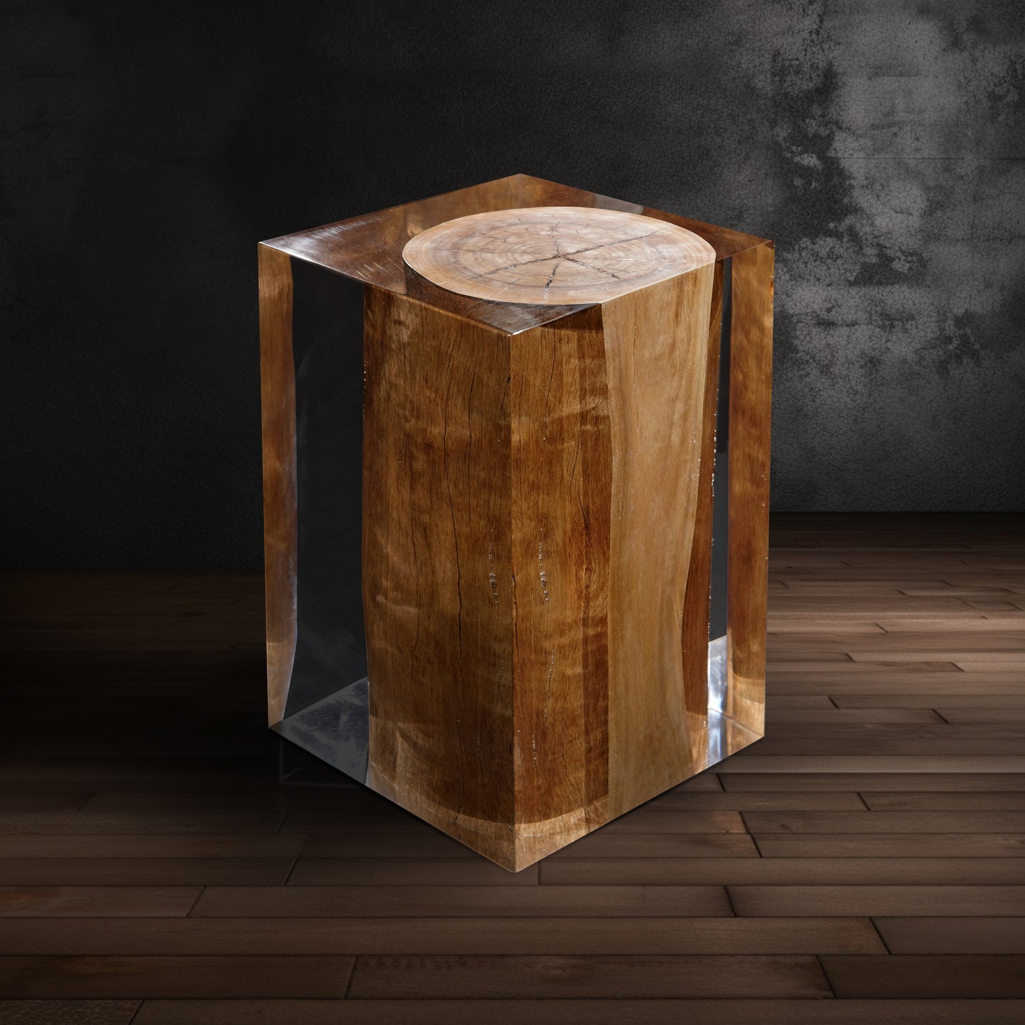 Driftwood Stump Stool Table -Cut