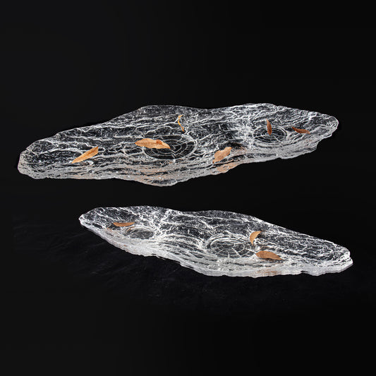 Rustic Bark Cast Stand - Leaf Collection