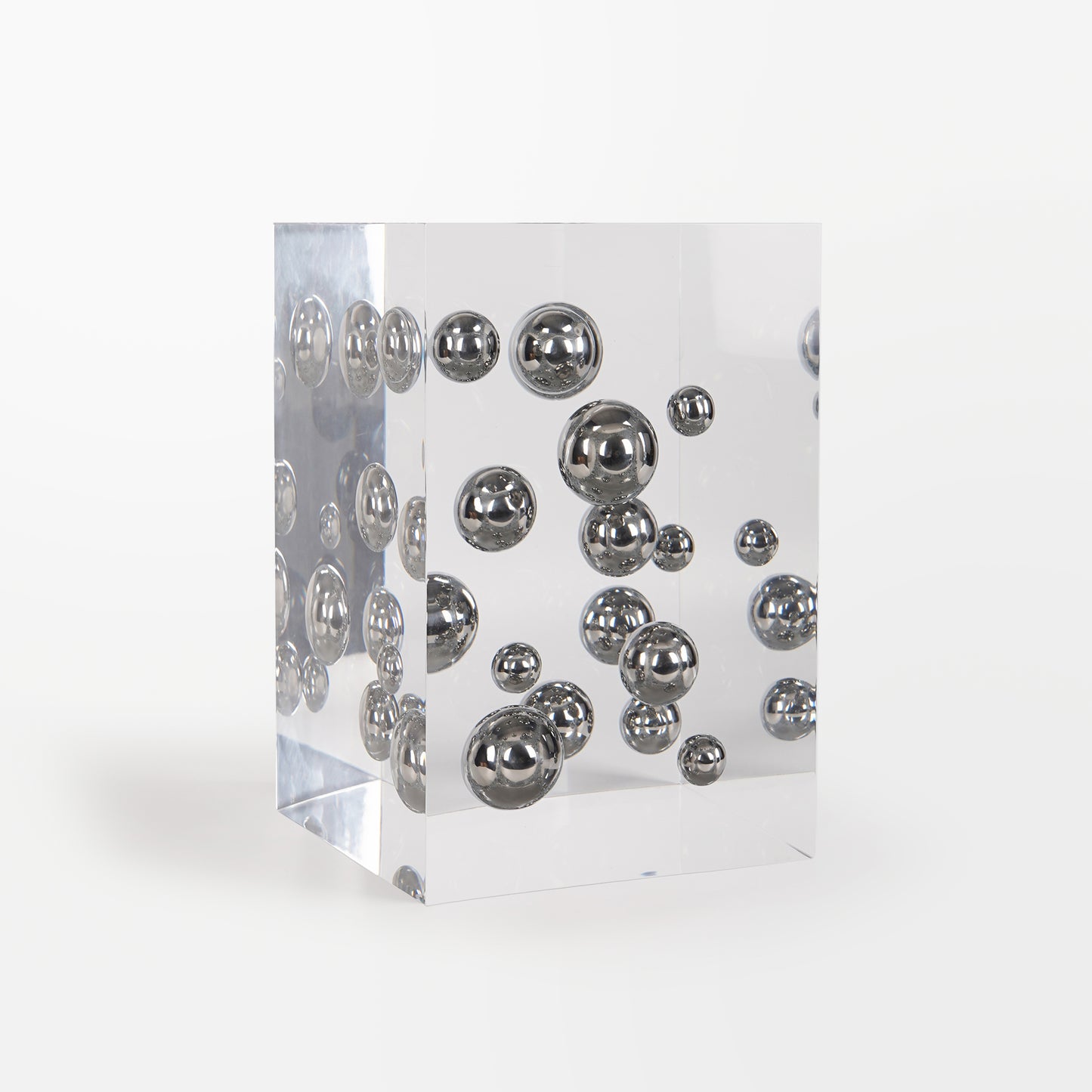 Silver Ball Stool Table