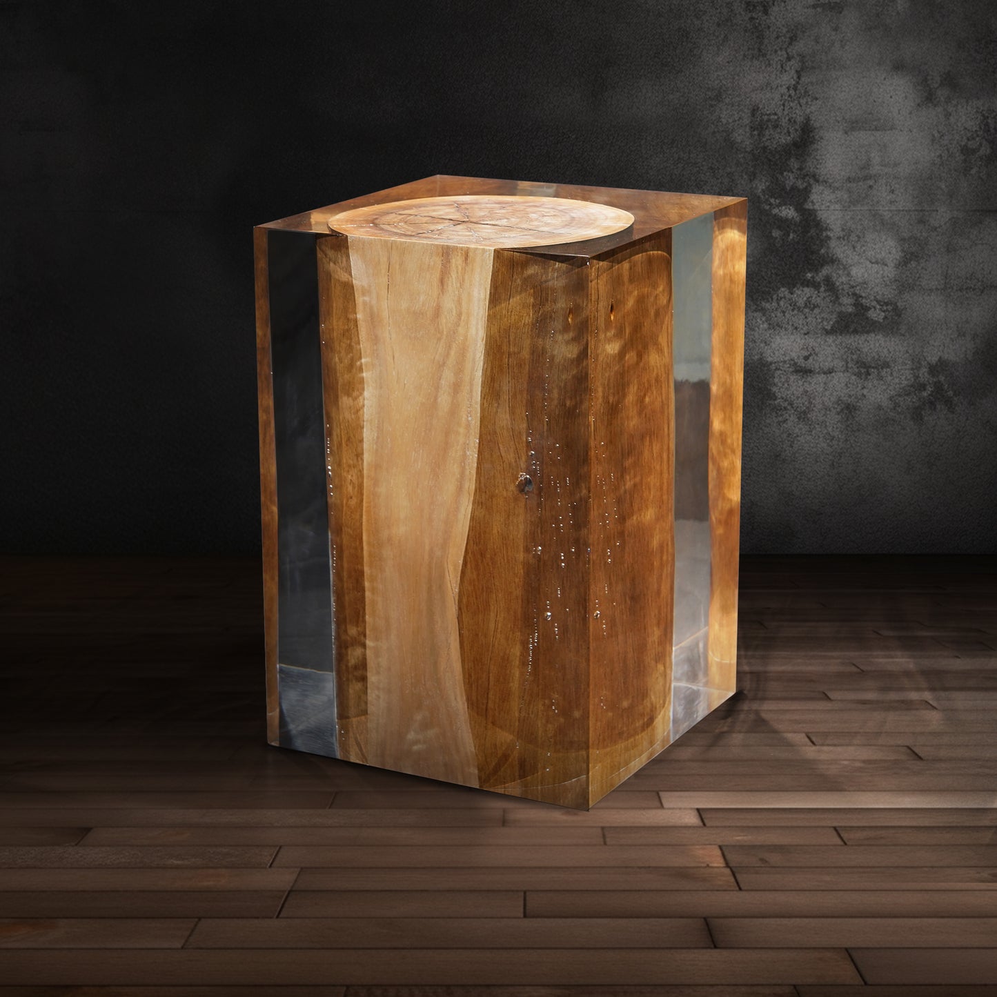 Driftwood Stump Stool Table -Cut