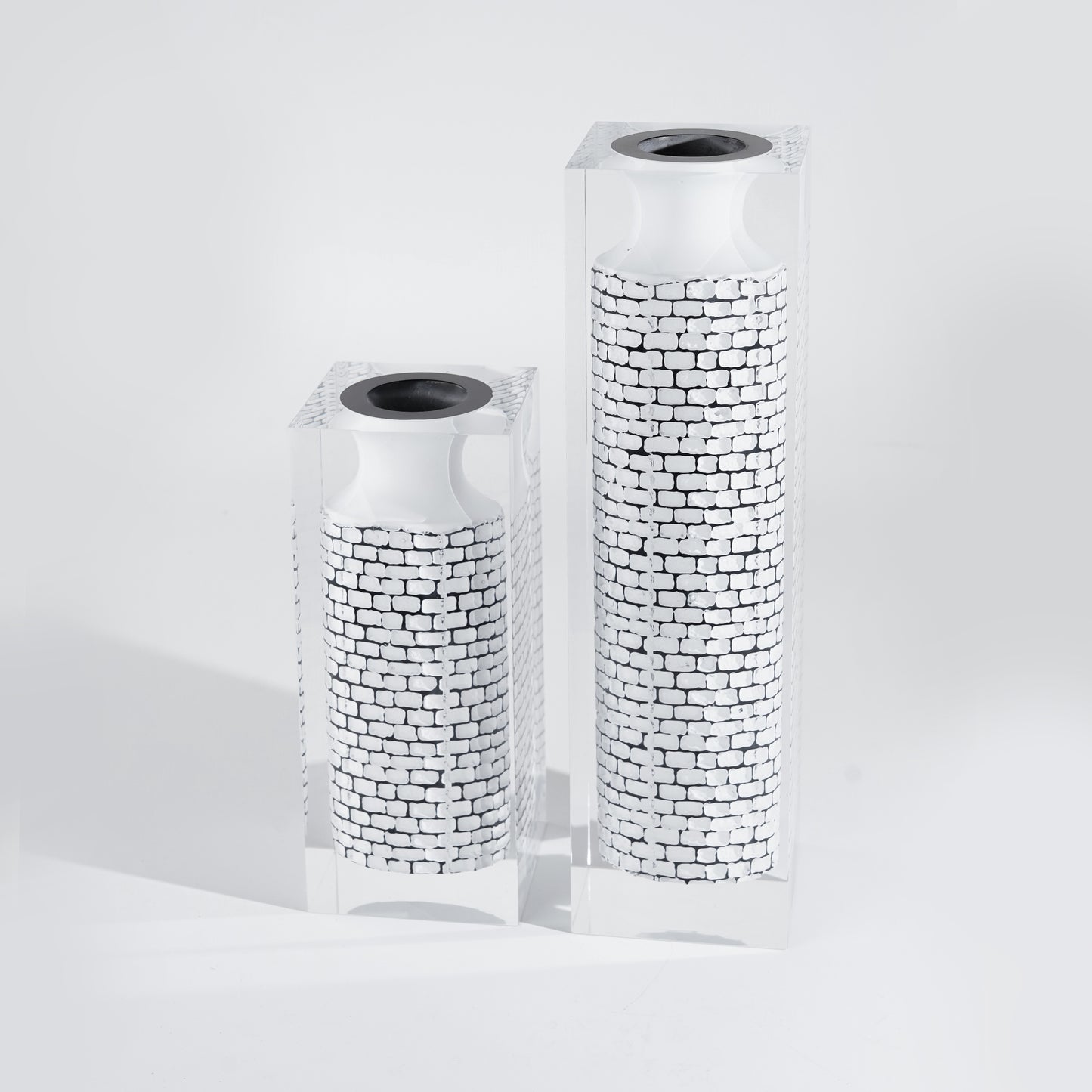 White Retro Castle Vase