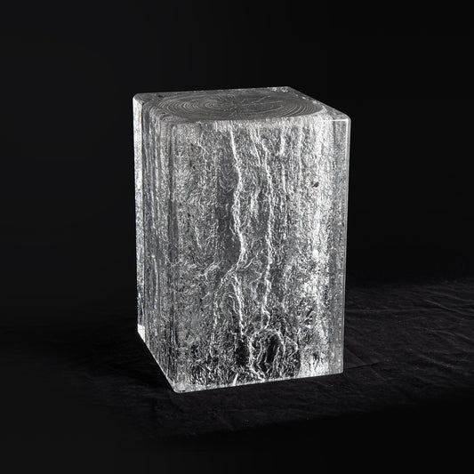 Glacier Stool Side Table_Transparent Acrylic Table_Minimalist Luxury Furniture