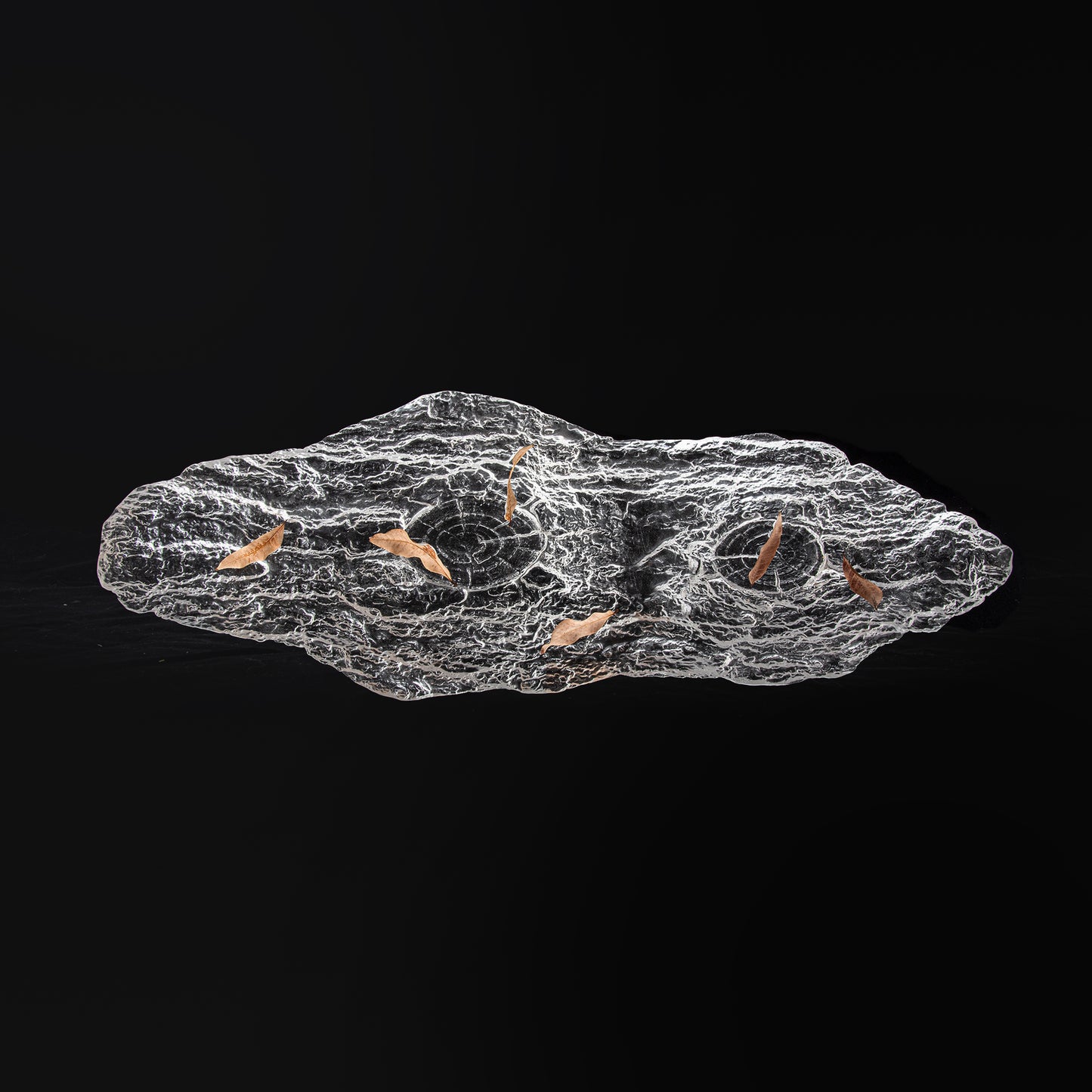 Rustic Bark Cast Stand - Leaf Collection