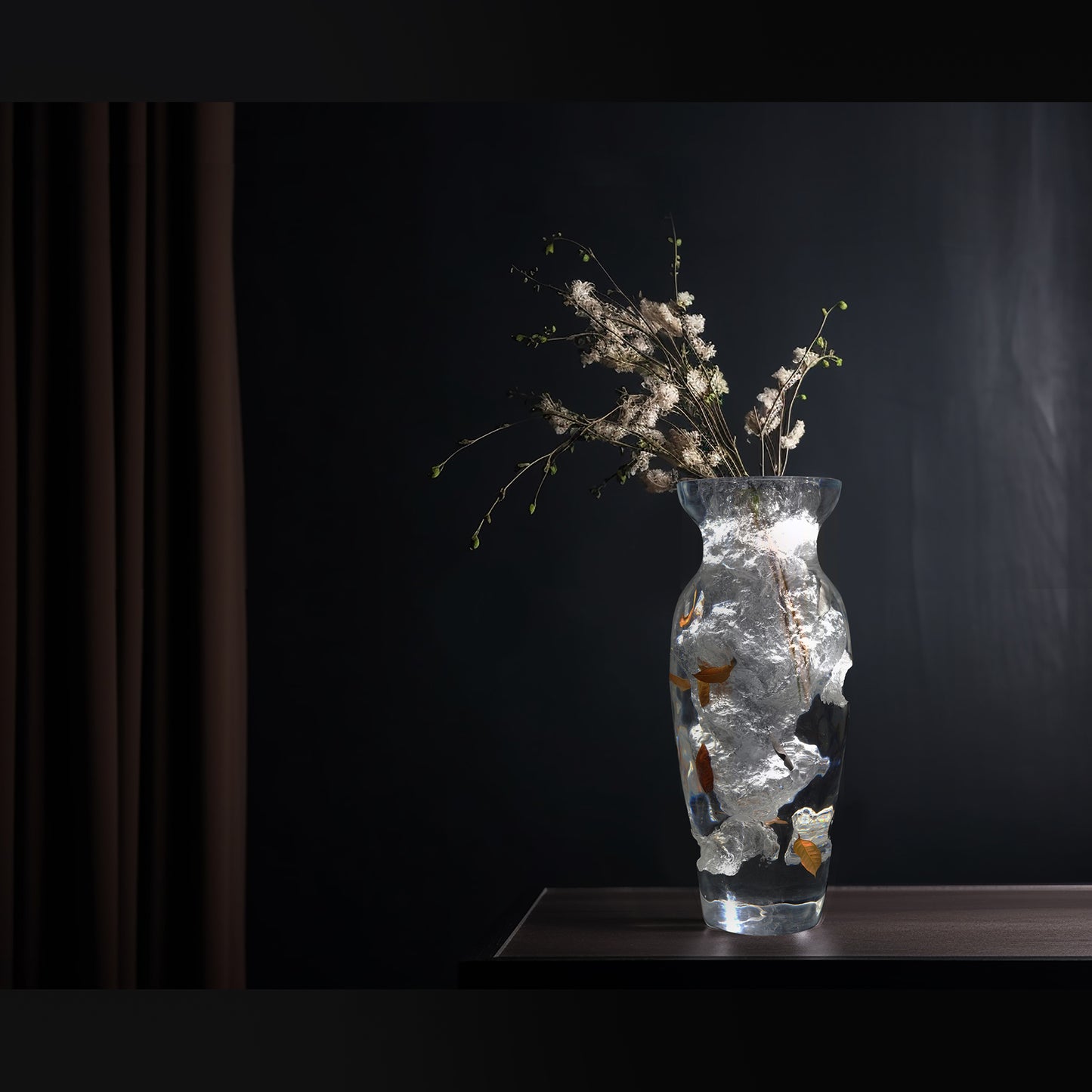 Art Decor Rustic Leaf Vase - Slim