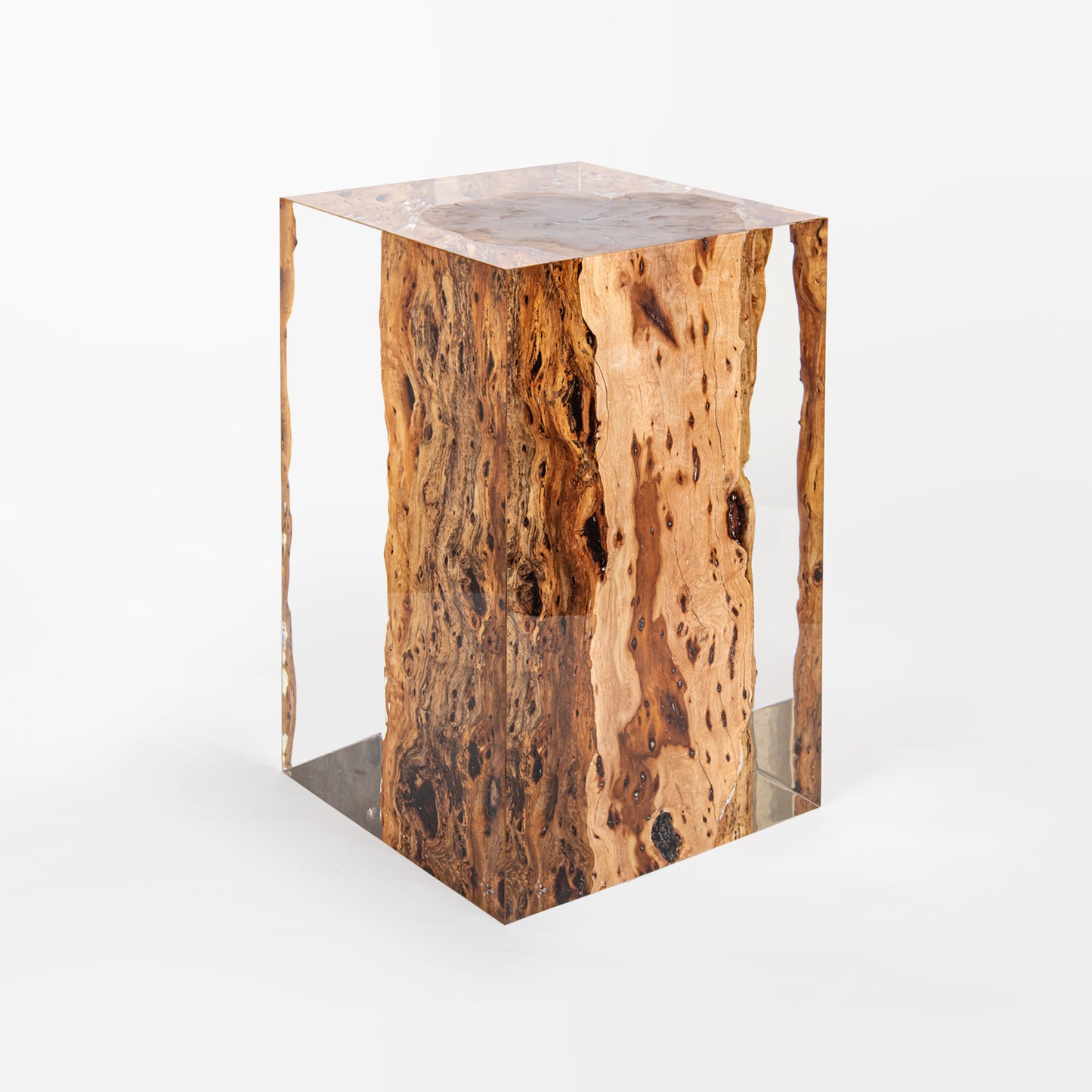 Sandalwood Stump Stool Table - Cut-Side