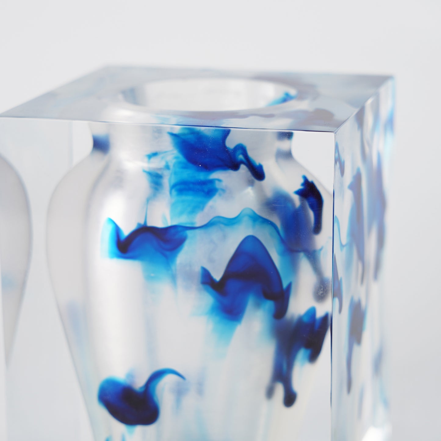 Blue Ink Wash Art Vase