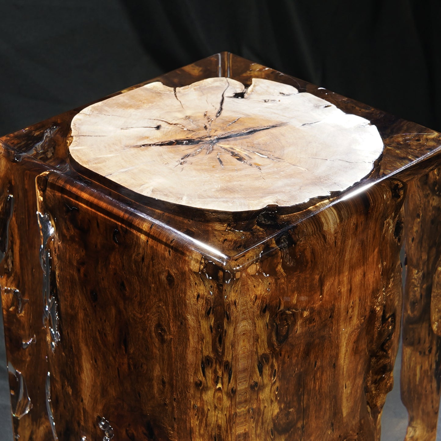 Sandalwood Stump Stool Table