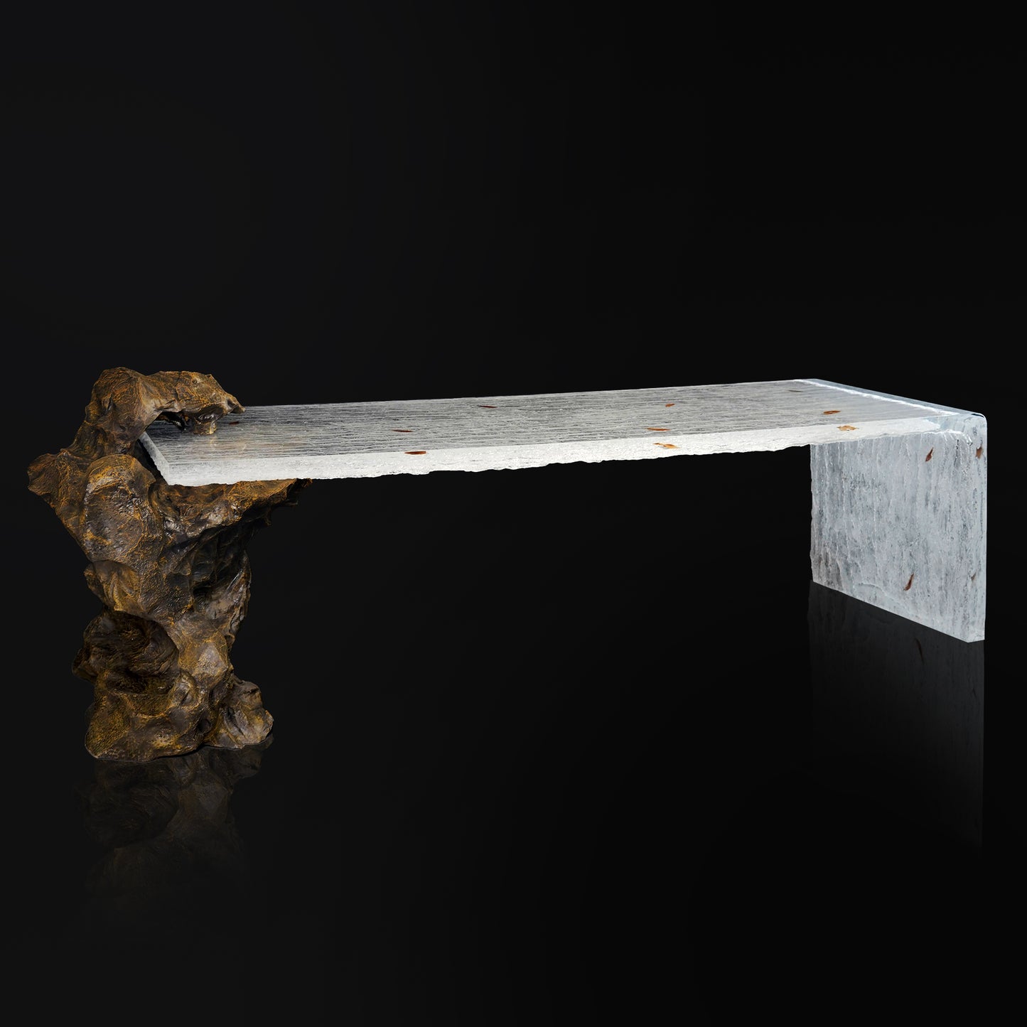 Bronze Taihu Stone Glacier Table