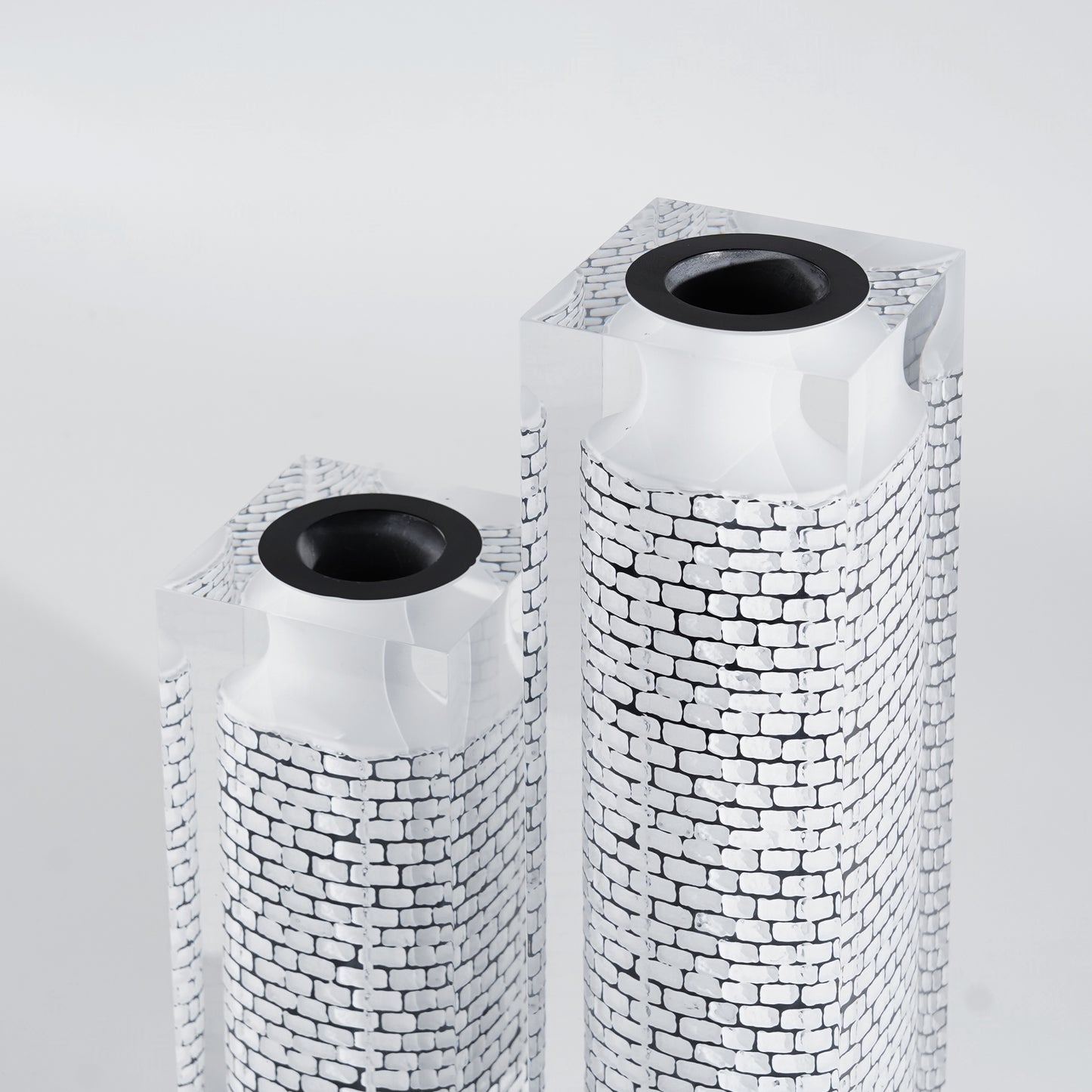 White Retro Castle Vase