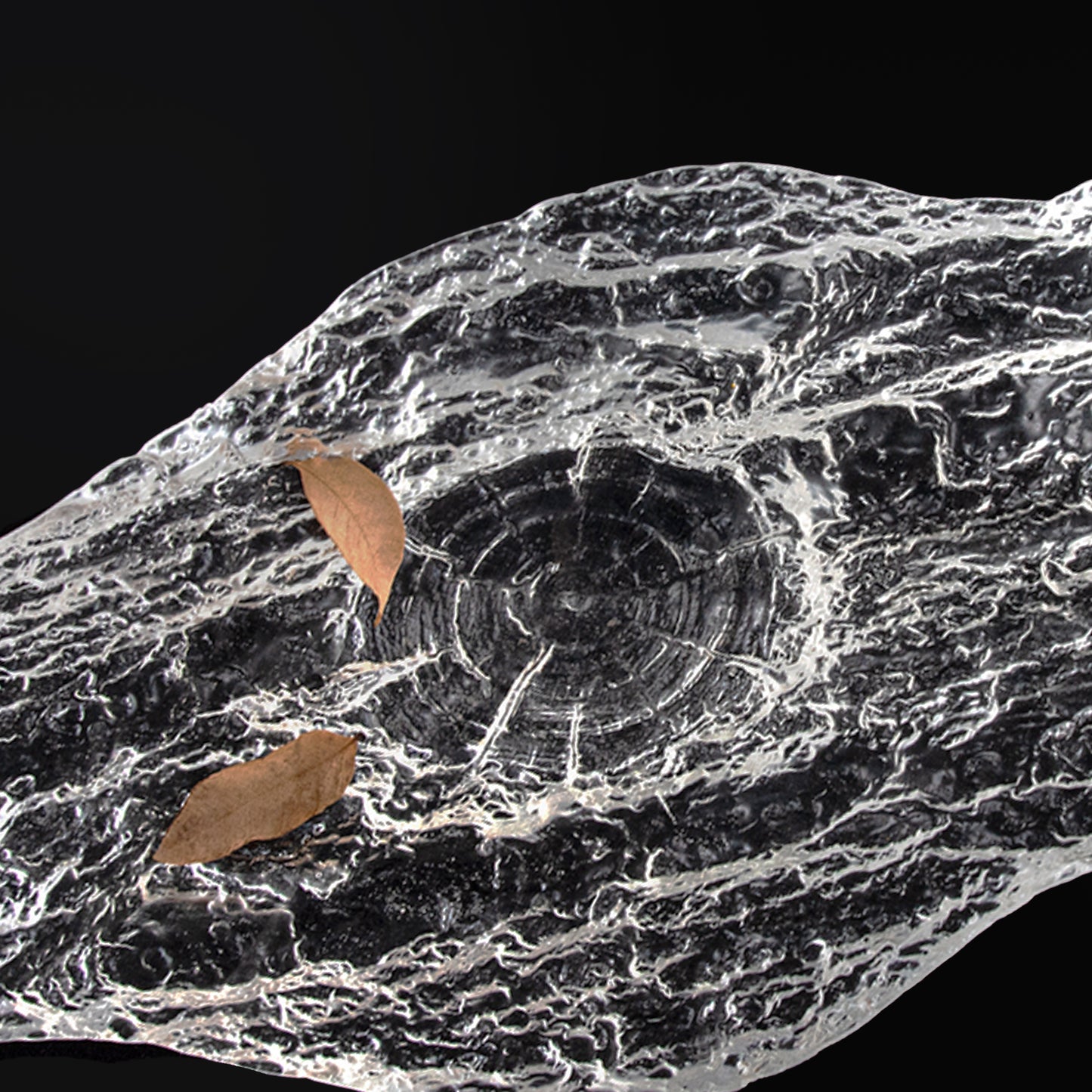 Rustic Bark Cast Stand - Leaf Collection