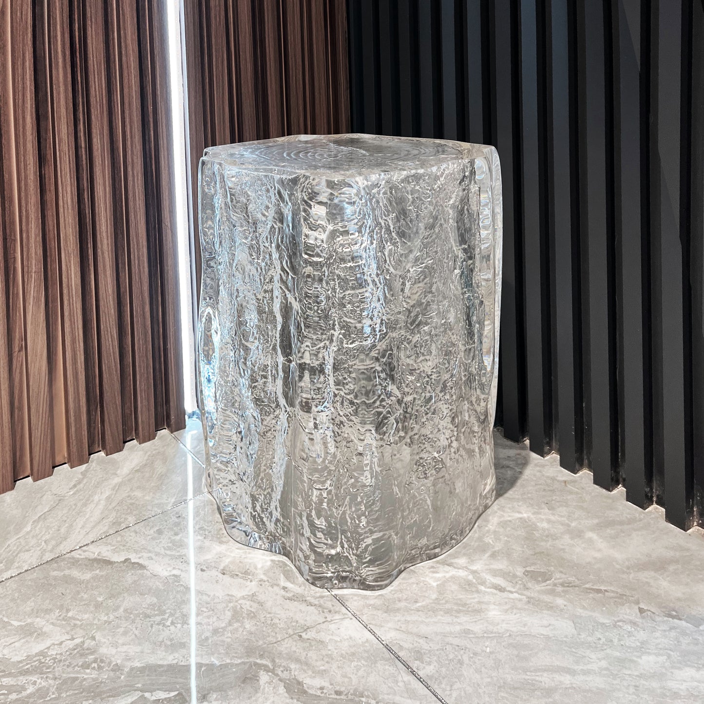 Glacier Stool Table - Ripple