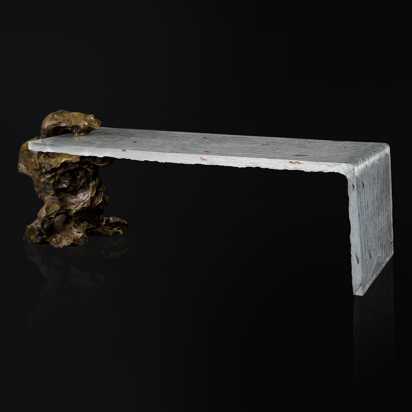 Bronze Taihu Stone Glacier Table