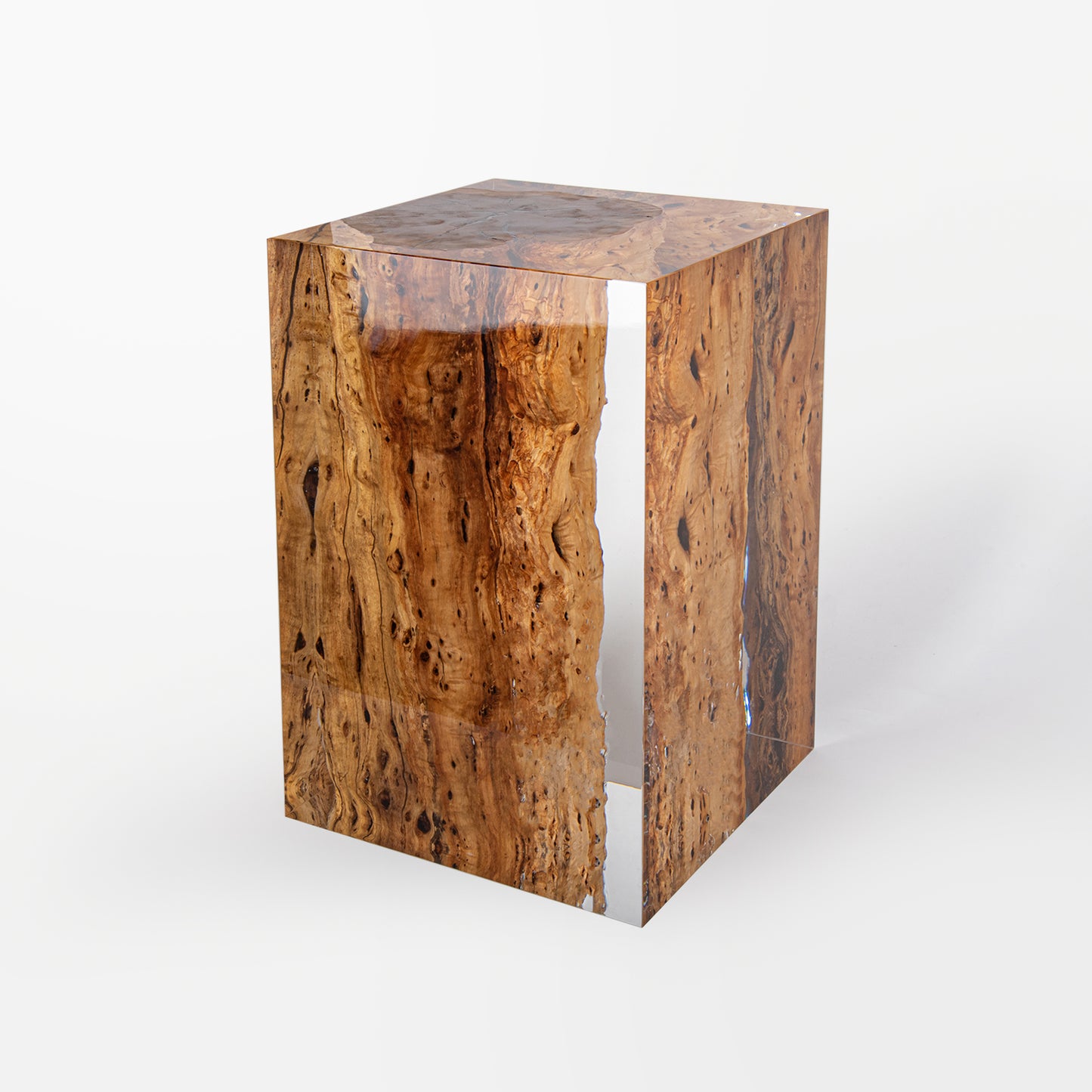 Sandalwood Stump Stool Table - Cut-Side
