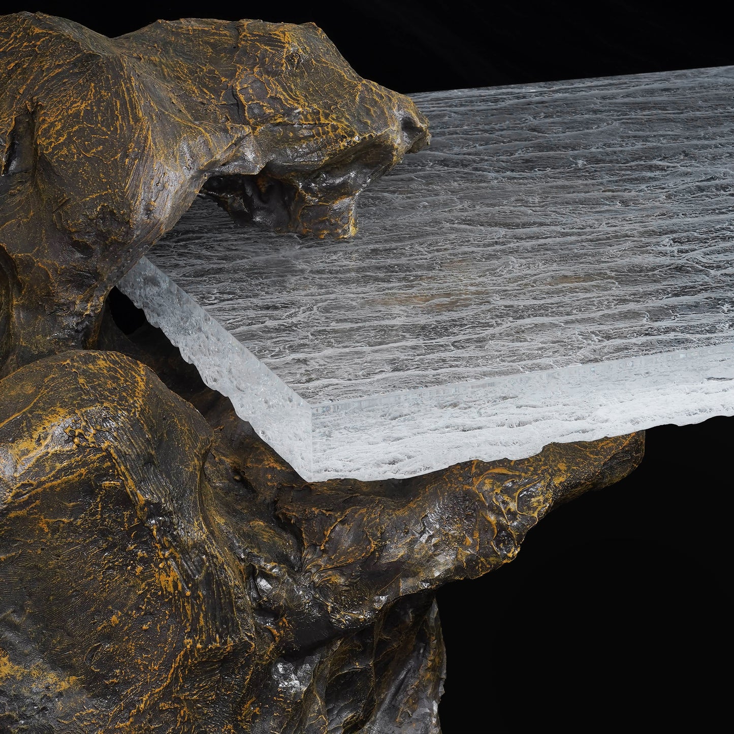 Bronze Taihu Stone Glacier Table