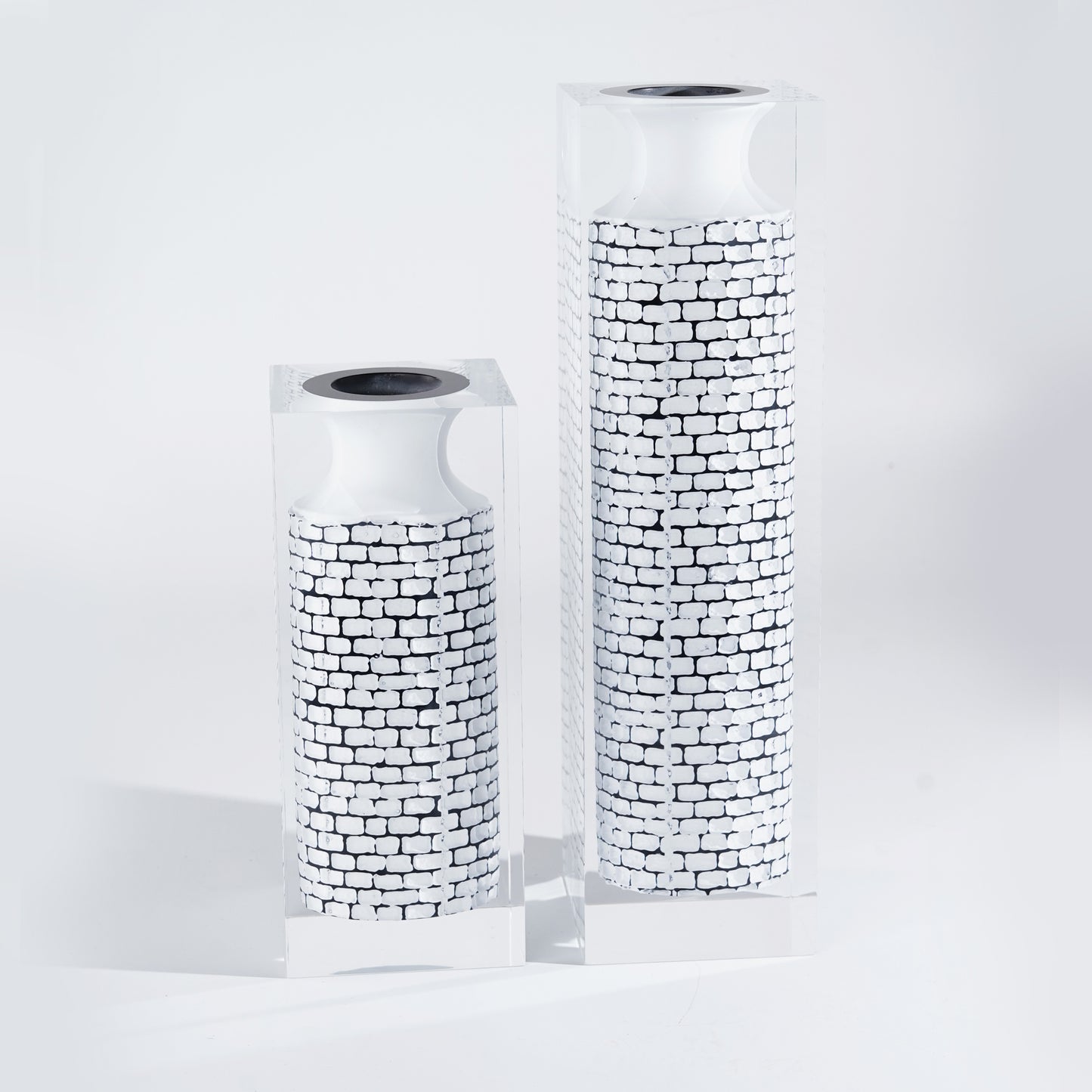 White Retro Castle Vase