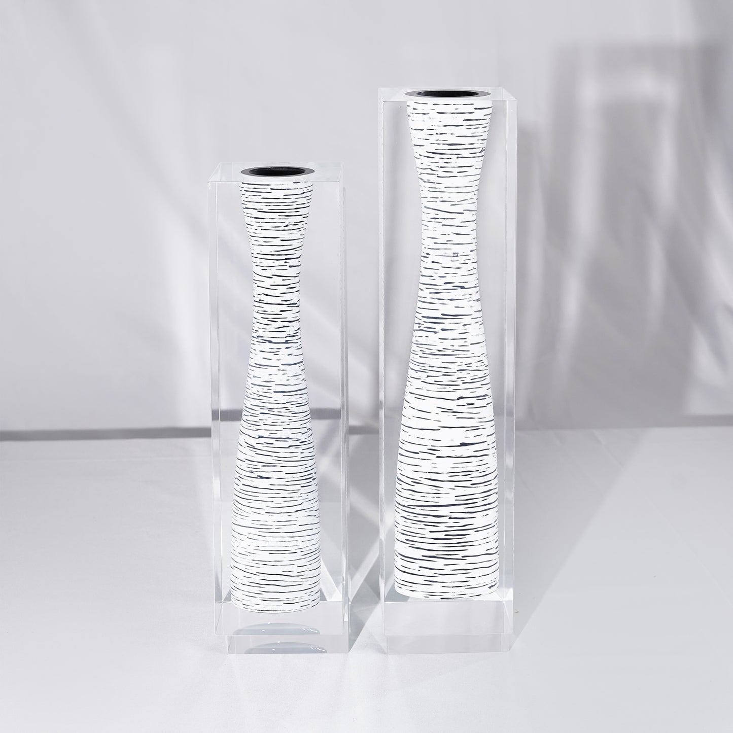 White Long Neck Vase