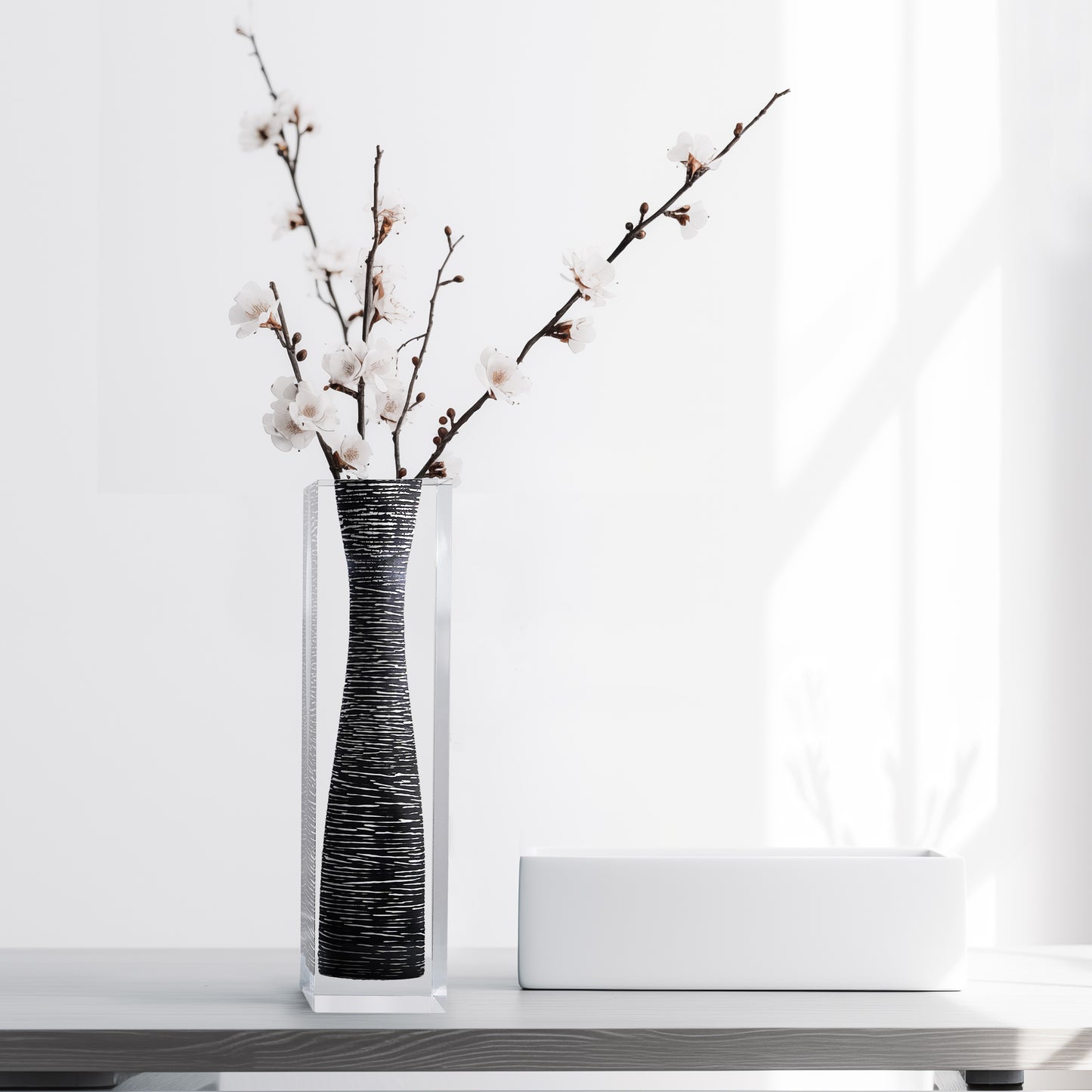 Black Long Neck Vase