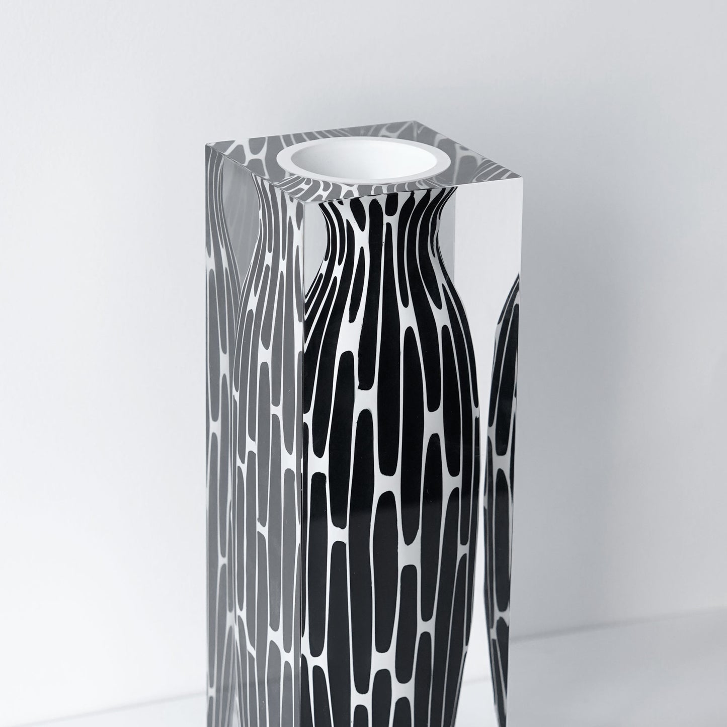 Totem Noir Tall Vase - Narrow Neck