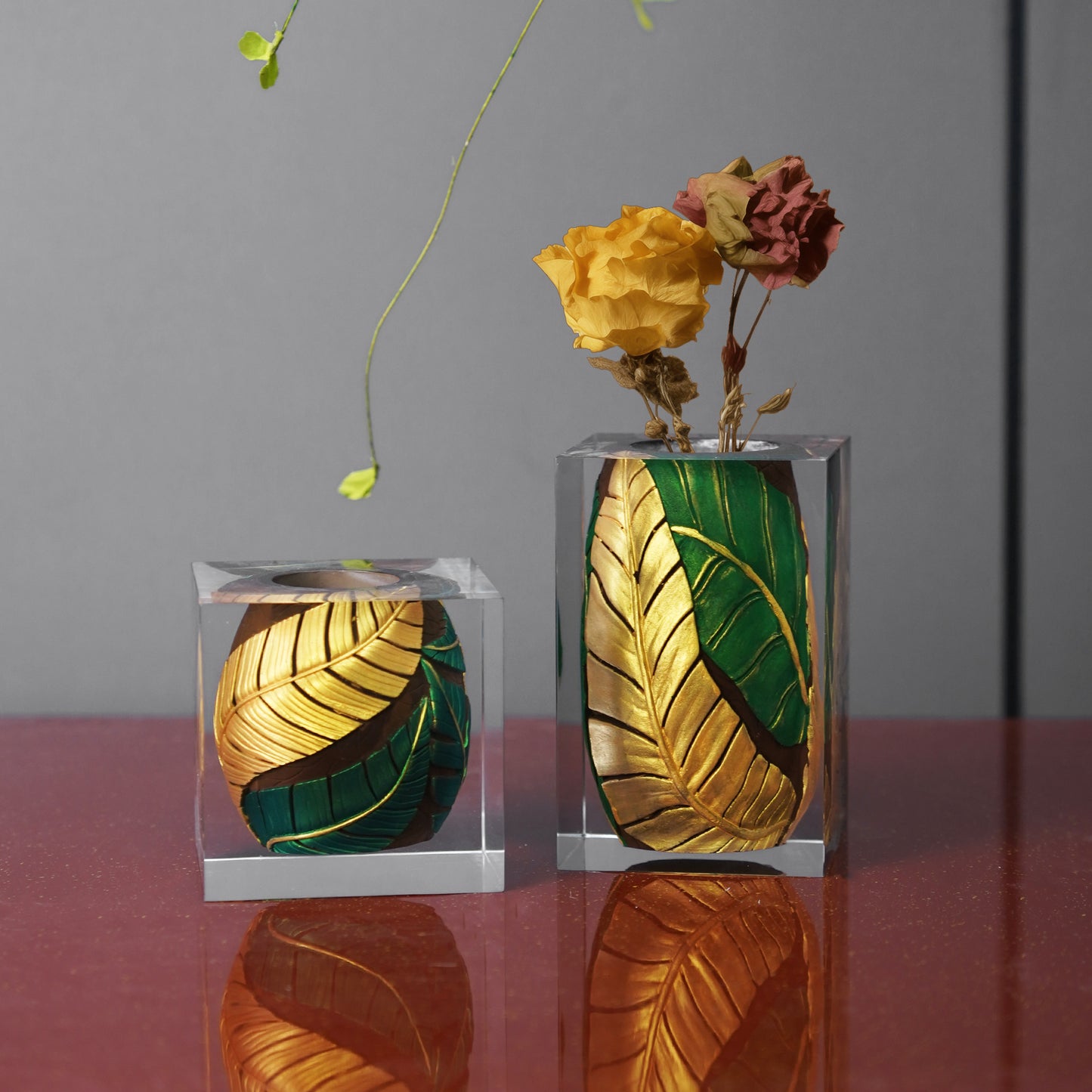 Tropical Leaf Vase