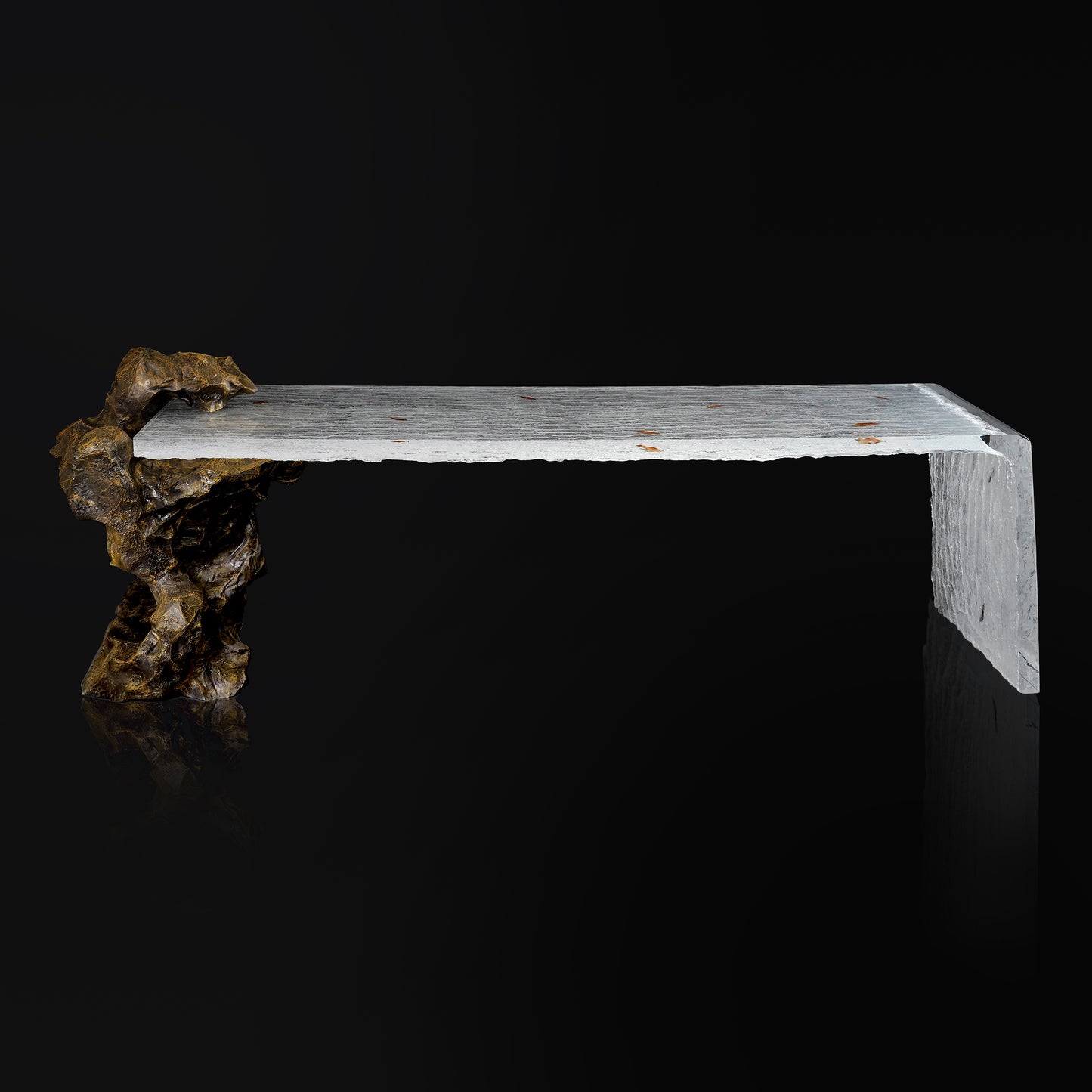 Bronze Taihu Stone Glacier Table