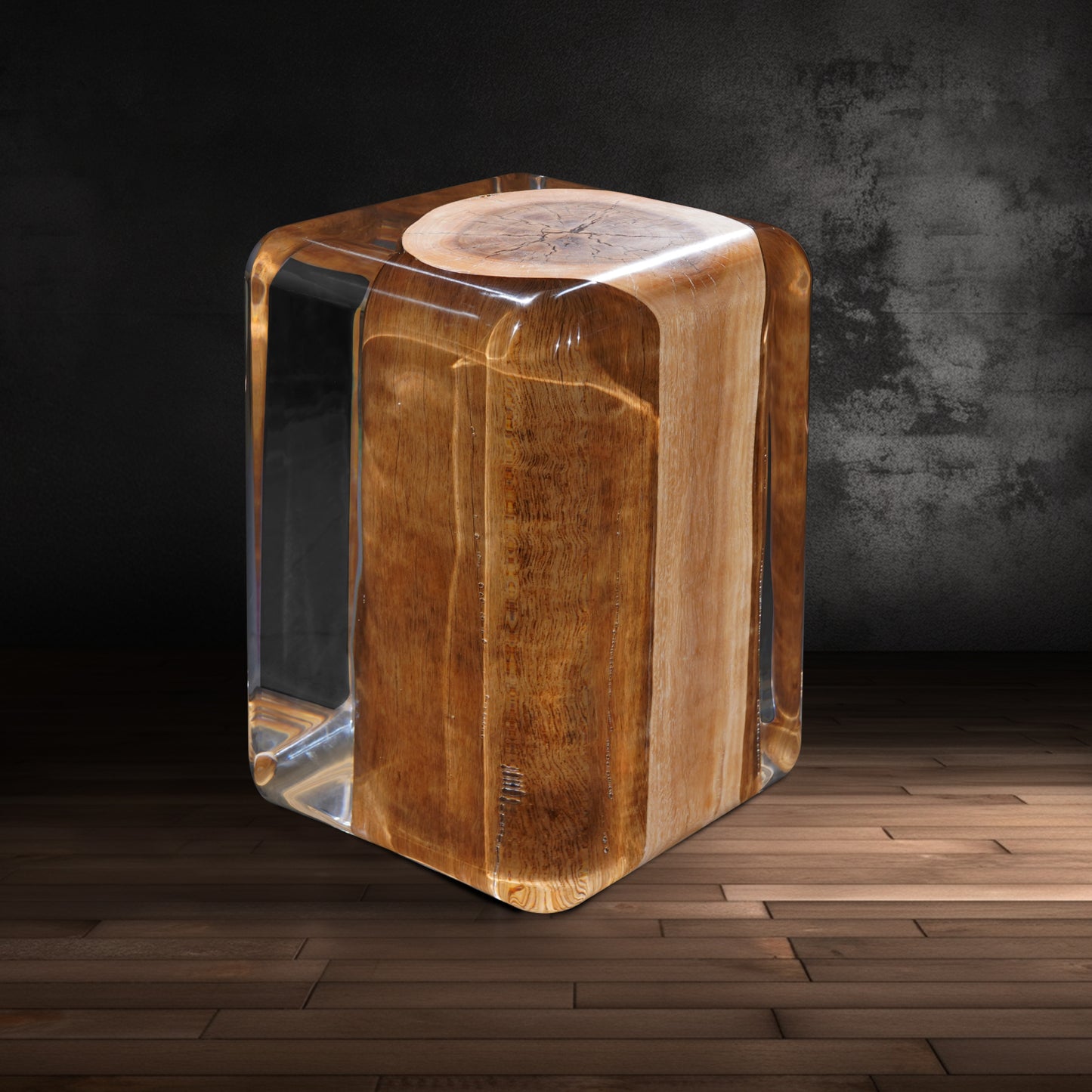 Driftwood Stump Stool Table -Cut