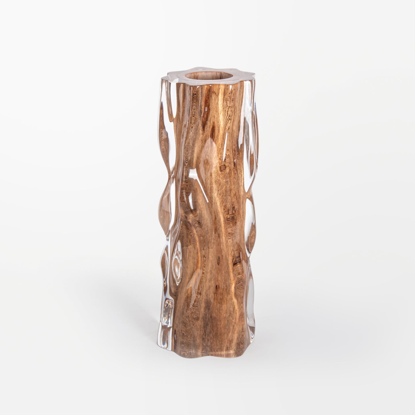 Raw Wood Vase - Ripple