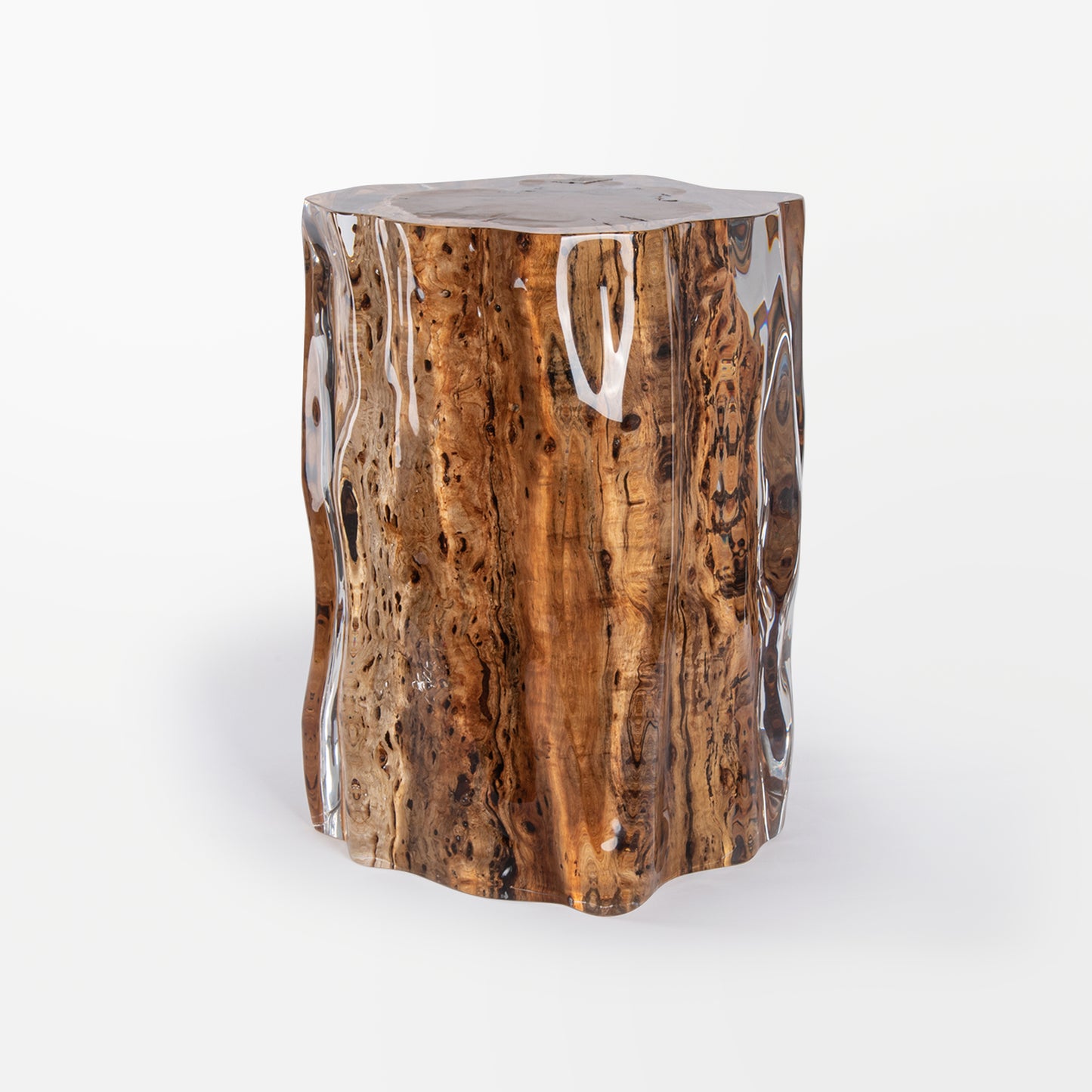 Sandalwood Stump Stool Table - Ripple