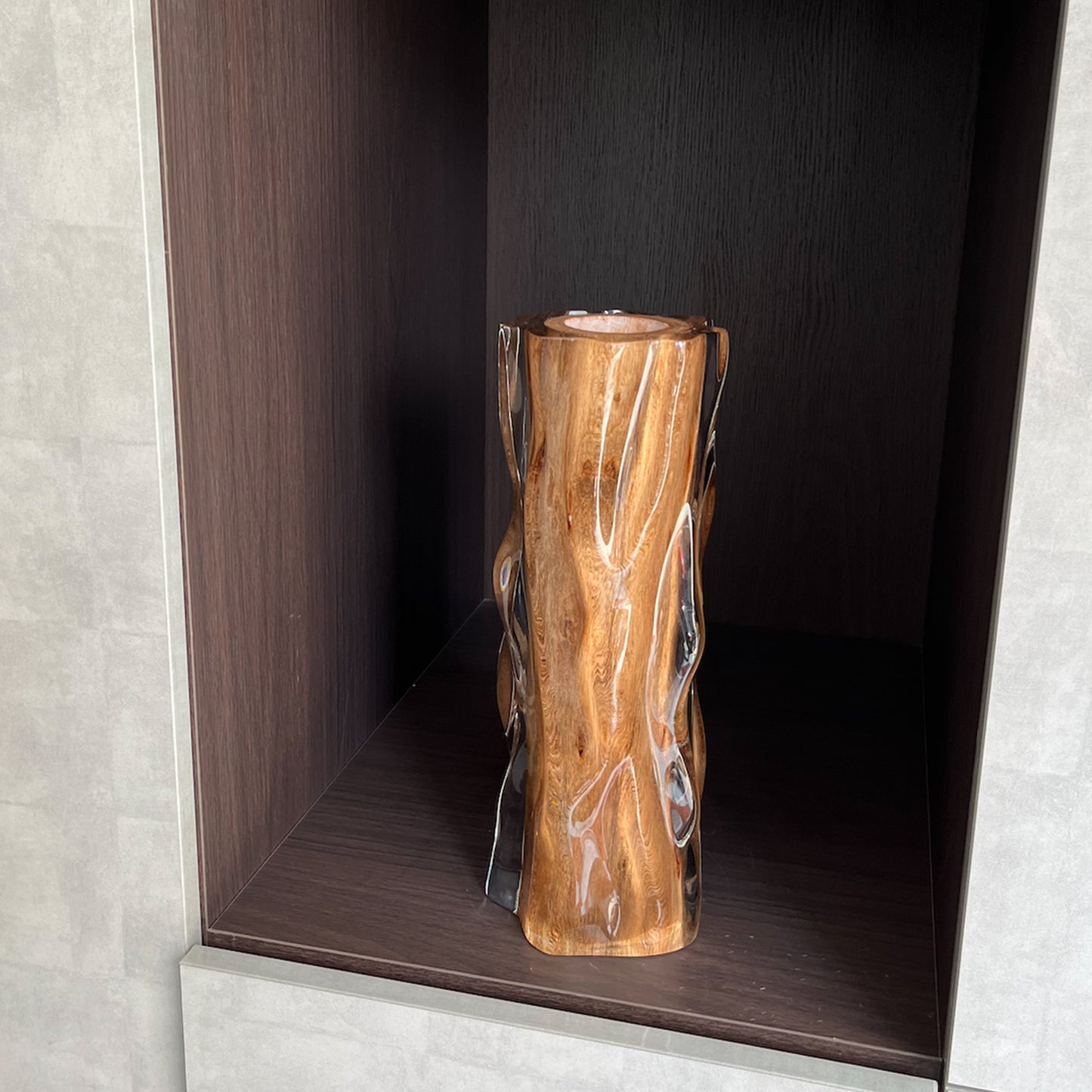 Raw Wood Vase - Ripple