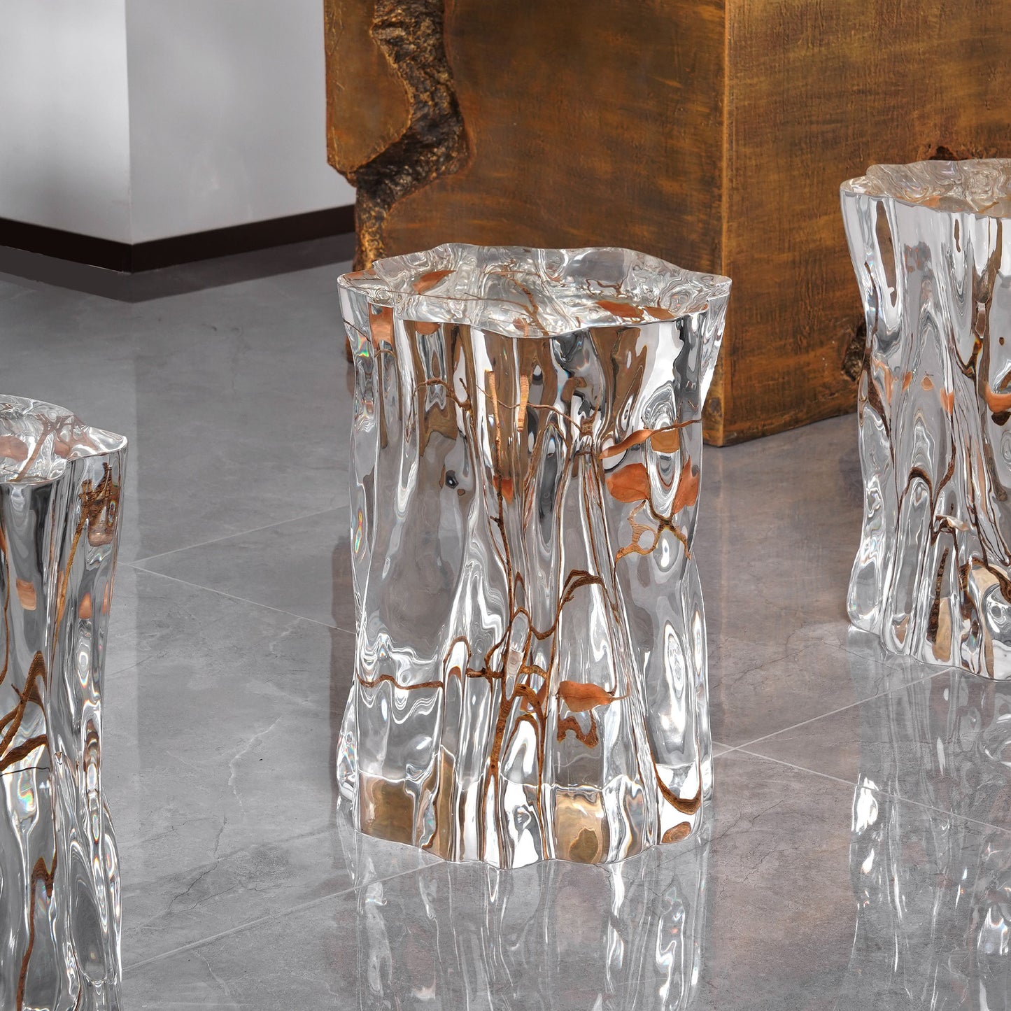 Tree Branch Stool Table - Ripple