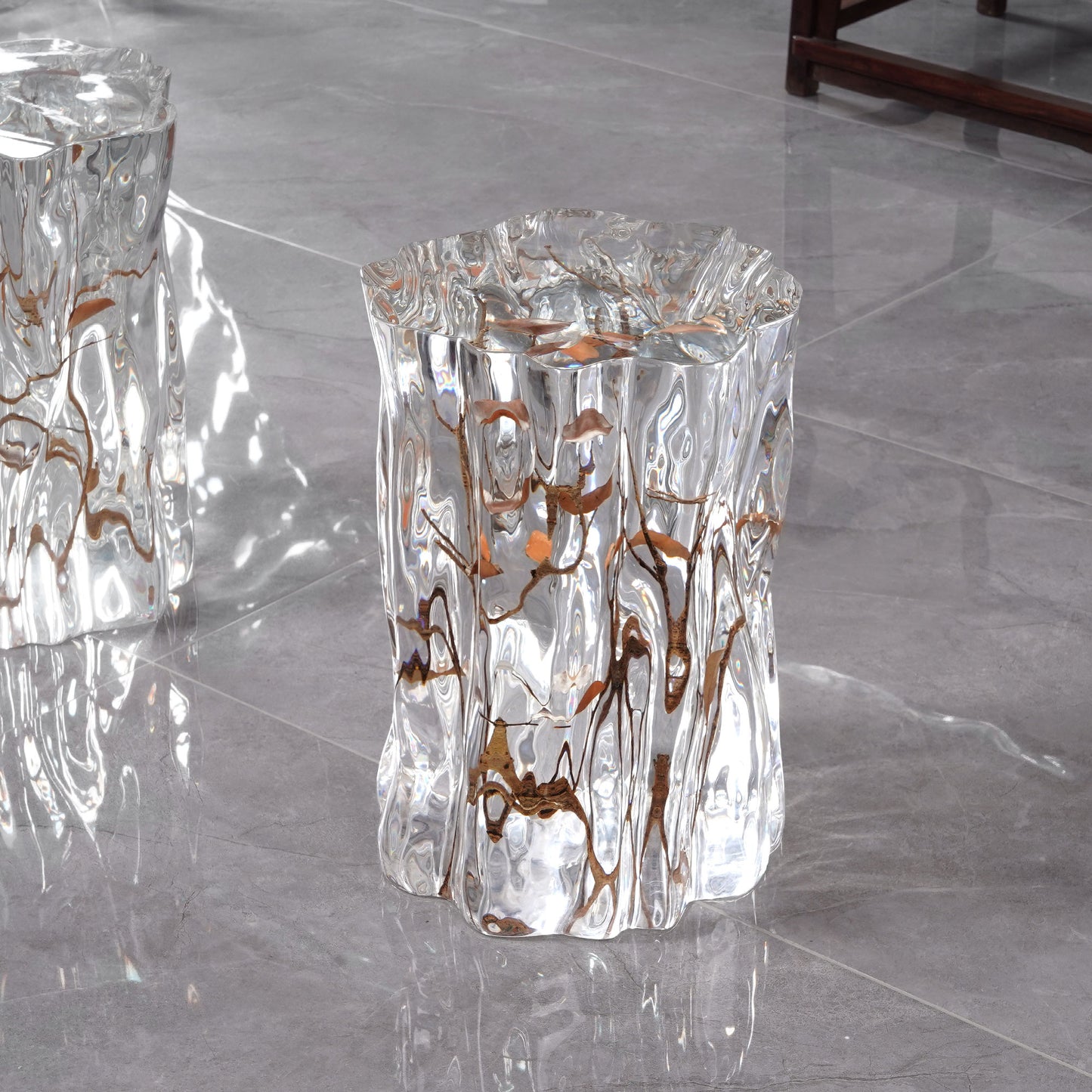 Tree Branch Stool Table - Ripple