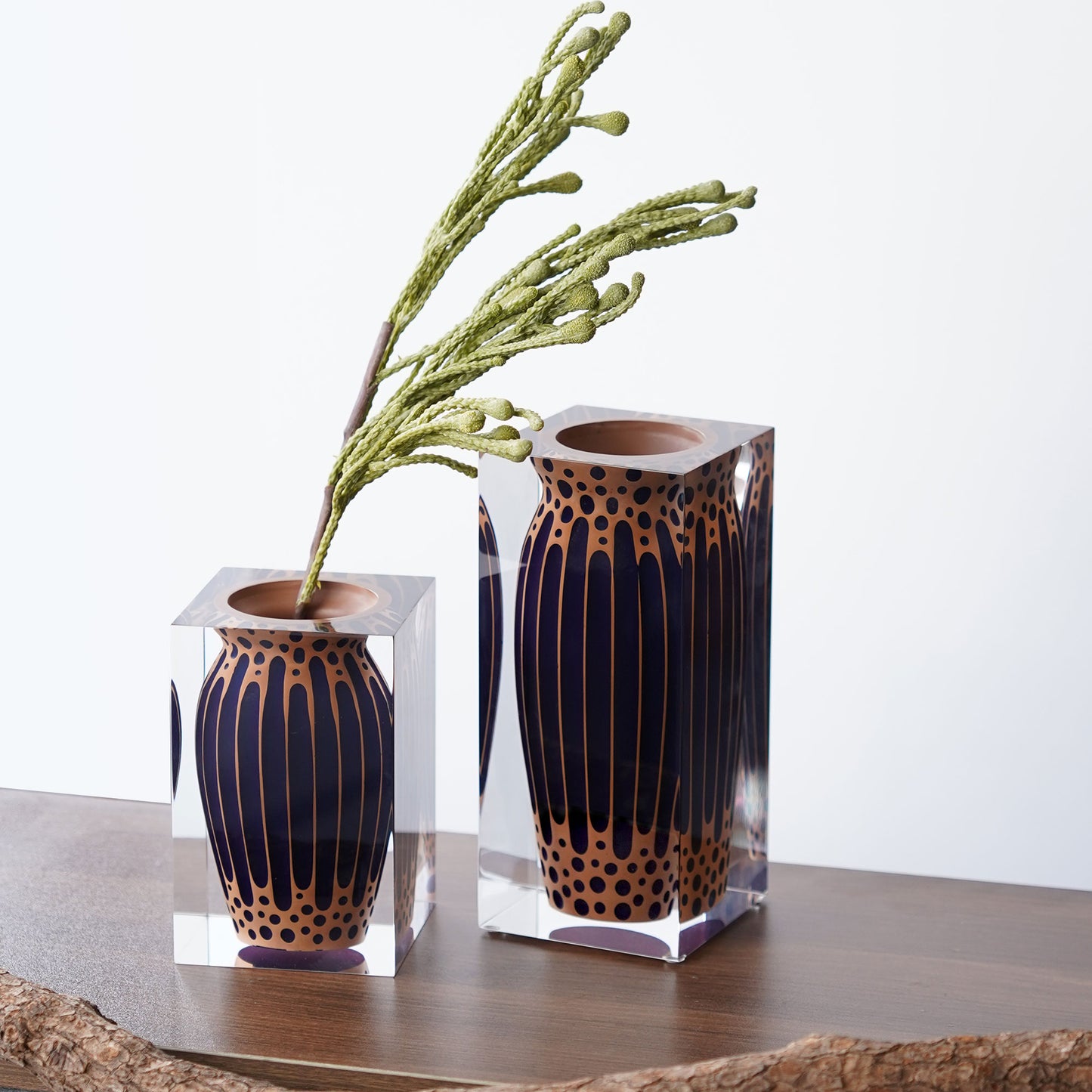 Sand Pulse Short Vase - Narrow Neck