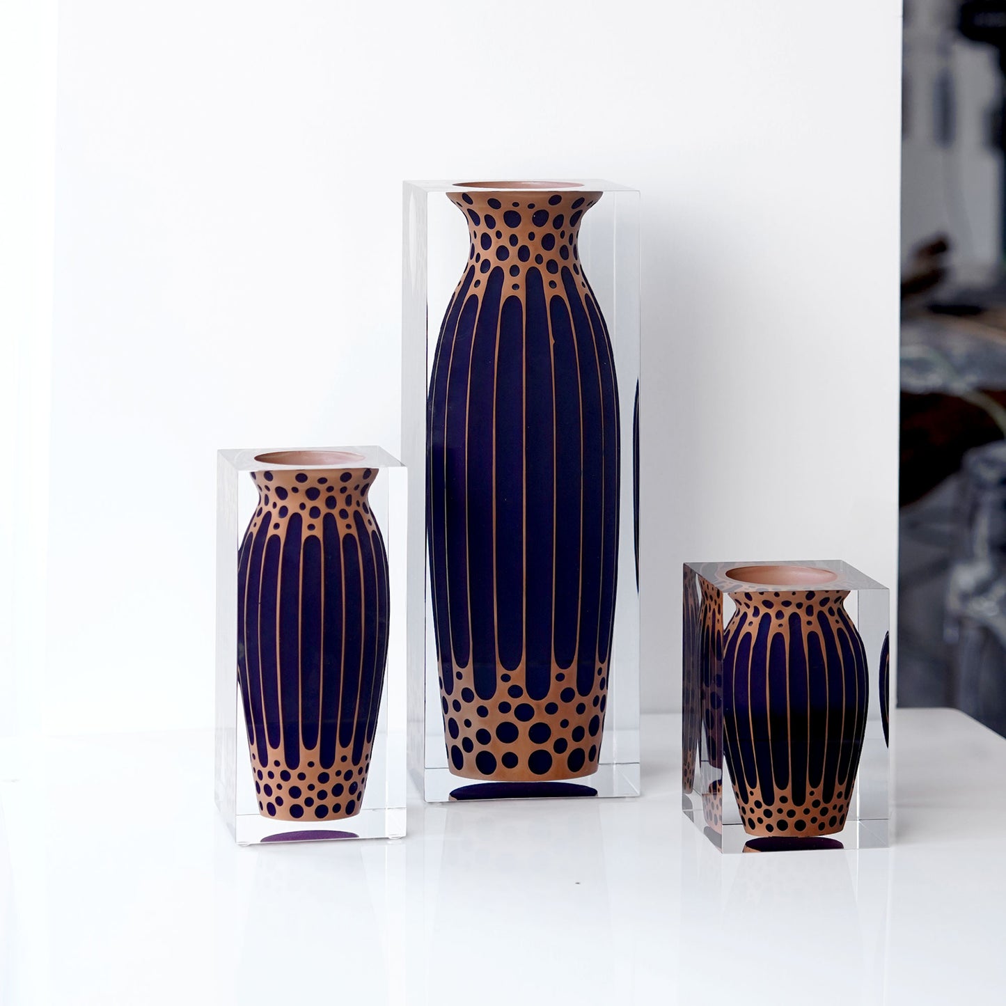 Sand Pulse Tall Vase - Narrow Neck