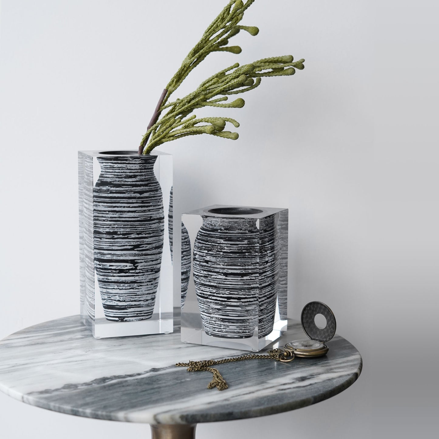 Strata Short Vase - Narrow Neck