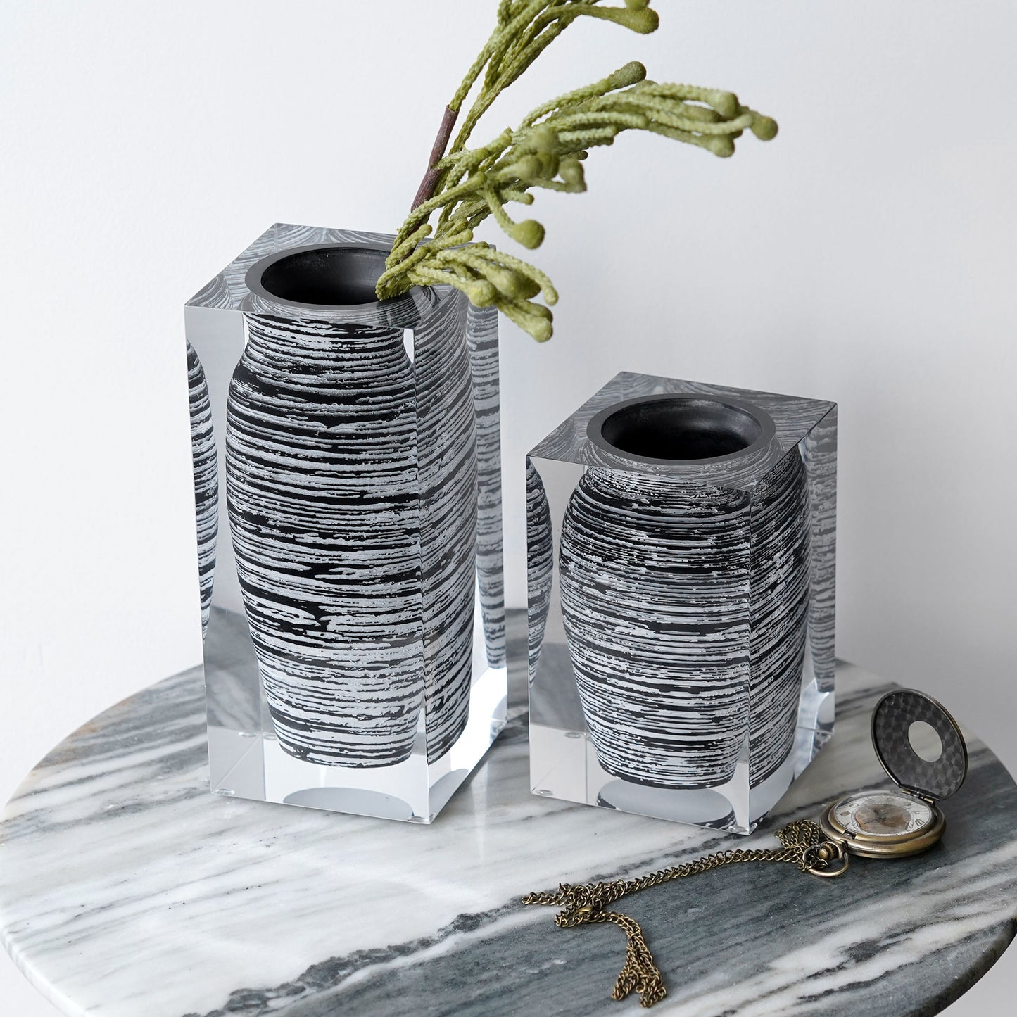 Strata Short Vase - Narrow Neck