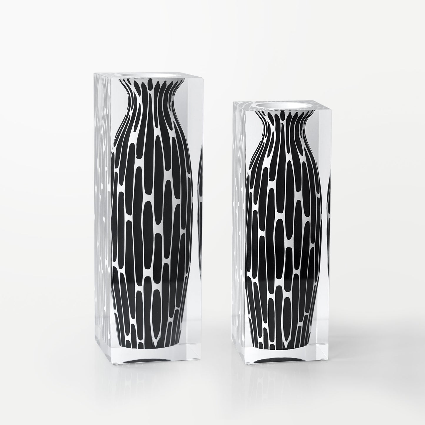 Totem Noir Tall Vase - Narrow Neck