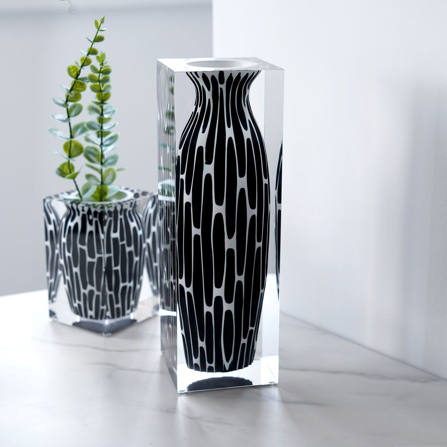 Totem Noir Tall Vase - Narrow Neck