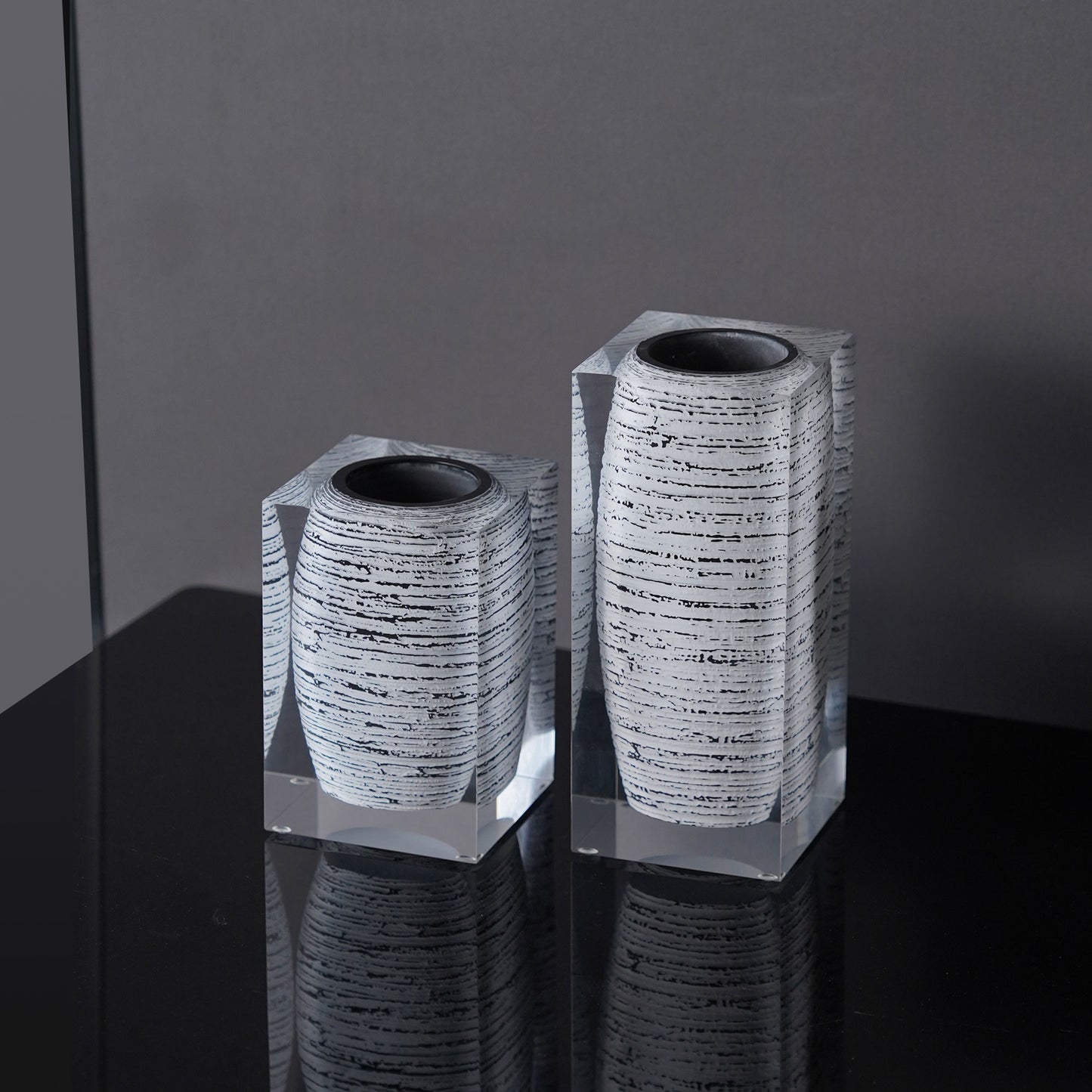 White Strata Vase