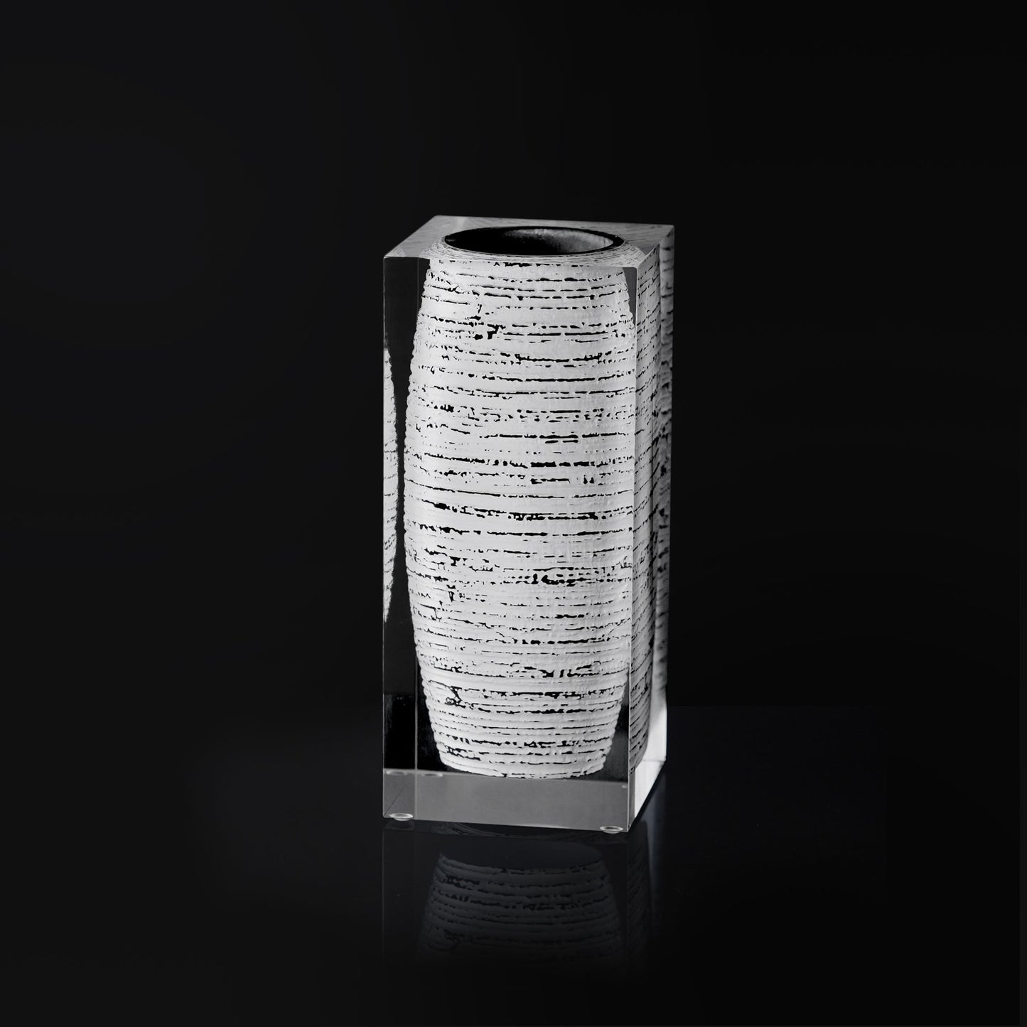 White Strata Vase