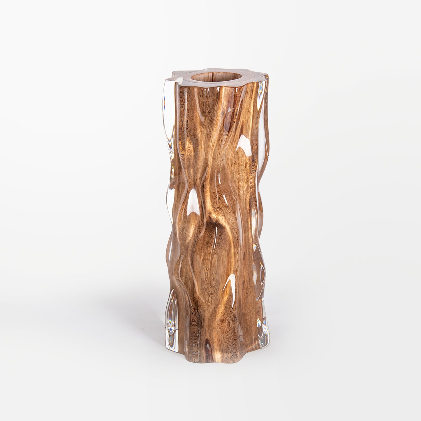 Raw Wood Vase - Ripple